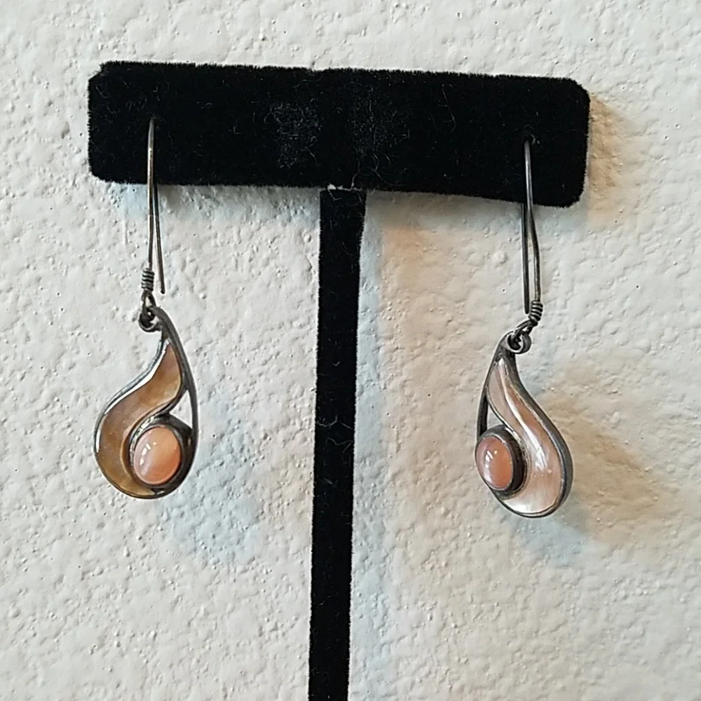Sajen Sterling and Gemstone Drop Earrings